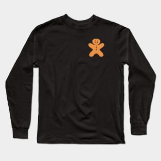 Gingerbread cookie pixel art Long Sleeve T-Shirt